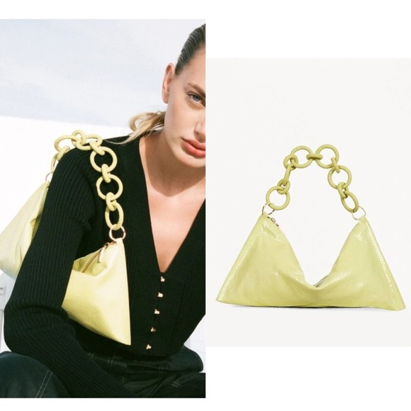 cult gaia Handbags - Cult gaia Mini Hera Ring Snake-Embossed Leather Shoulder Bag